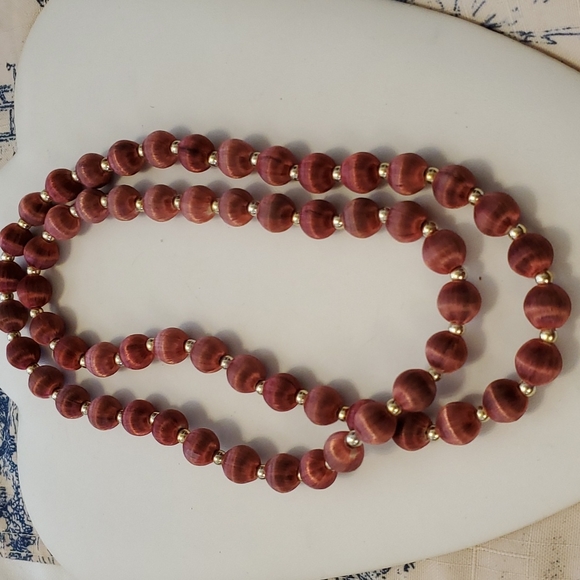 Vintage Silk Thread Bead Necklace - Picture 1 of 2